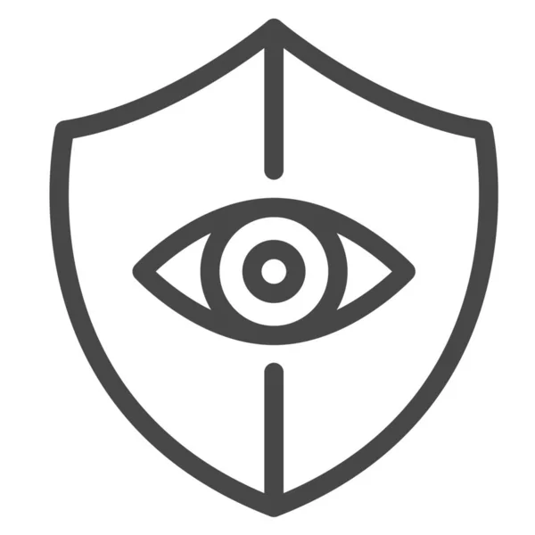 Care Eye Optisches Symbol Outline Stil — Stockvektor