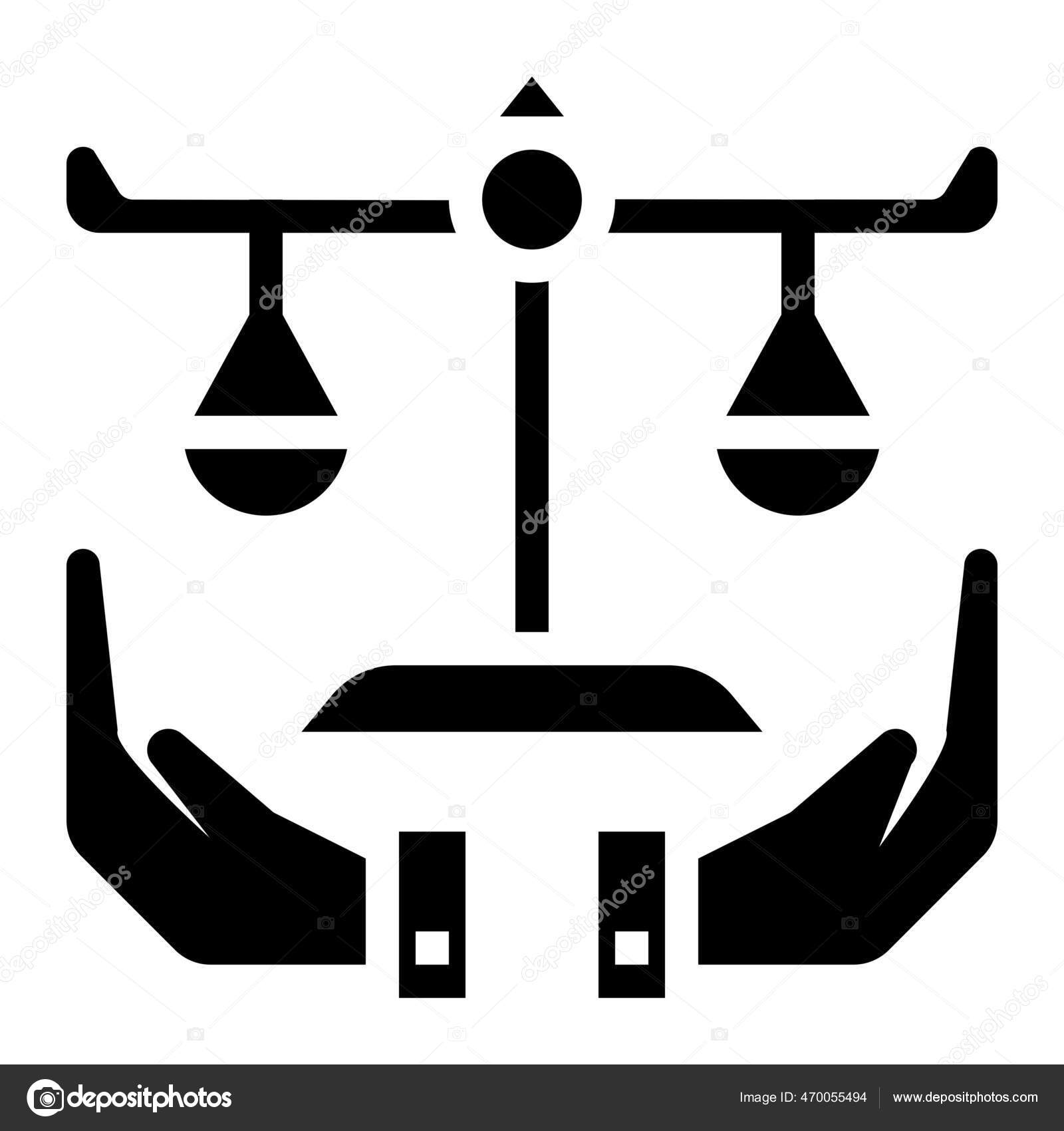 Fairness Impartiality Judge Icon Solid Style Stock Vector by