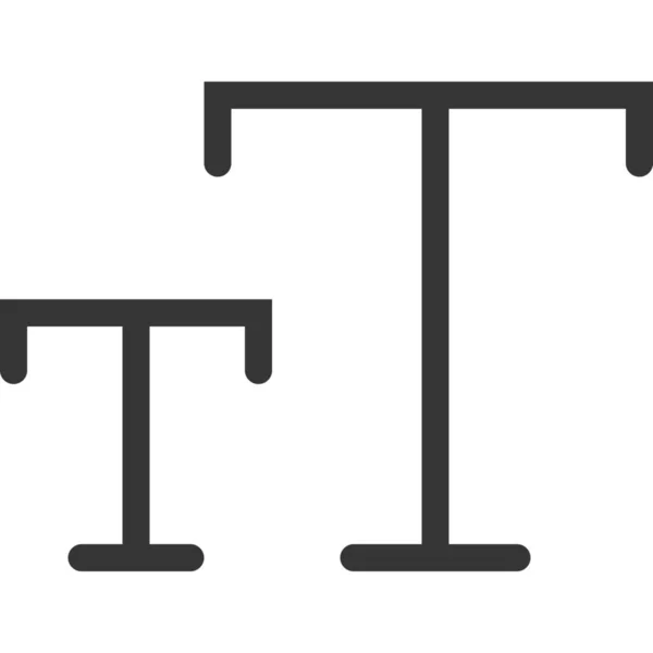 Buchstaben Kleines Textsymbol Outline Stil — Stockvektor