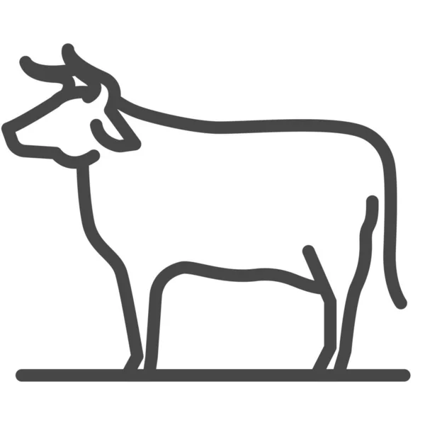 Beef Bull Cattle Icon Outline Style — Stock Vector