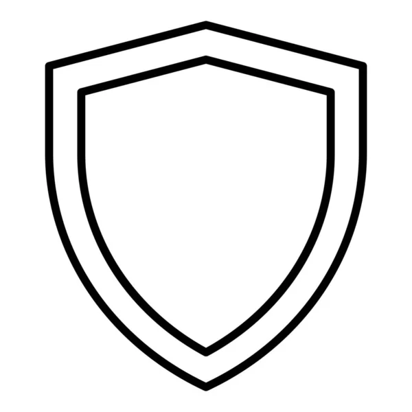 Emblem Skydd Ram Ikon Kontur Stil — Stock vektor