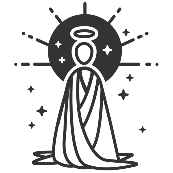 Икона Бога Ангела Твердом Стиле — стоковый вектор