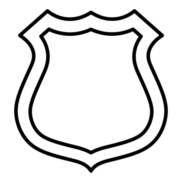 Ícone Polícia Polícia Emblema Estilo Esboço —  Vetores de Stock