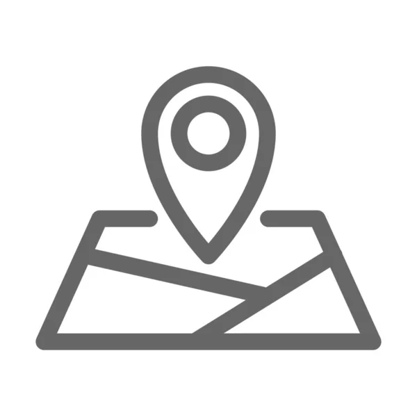 Location Map Pin Symbol Umrissstil — Stockvektor