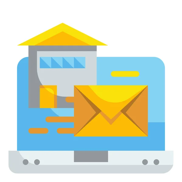 Communication Email Enveloppe Icône — Image vectorielle