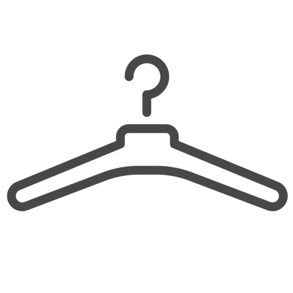 Kleiderbügel Symbol Aus Stoff Outline Stil — Stockvektor