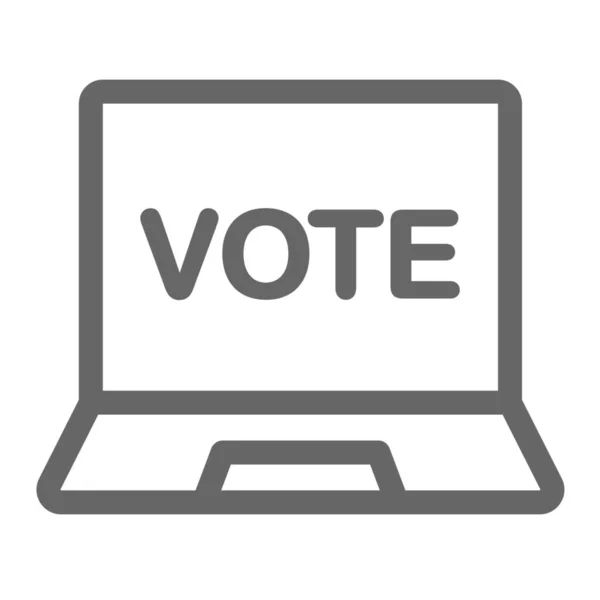 Monitor Votación Icono Del Ordenador — Vector de stock