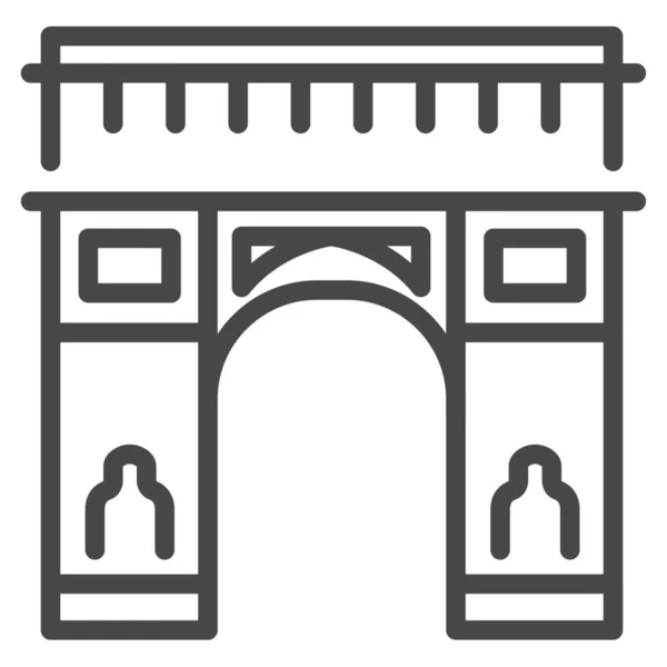 Oblouk Triomphe Francouzská Ikona Stylu Osnovy — Stockový vektor