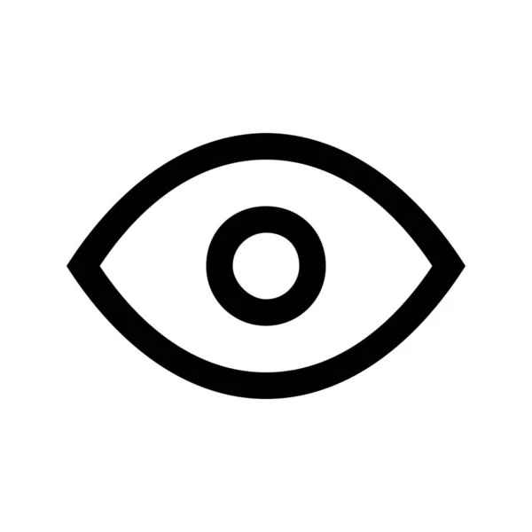 Anatomía Del Ojo Icono Del Contorno Estilo Del Contorno — Vector de stock