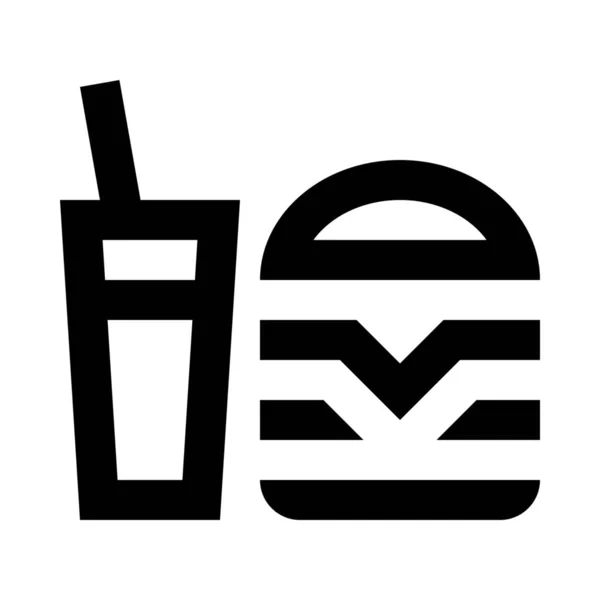 Burger Fast Food Nutrition Icon — Stock Vector