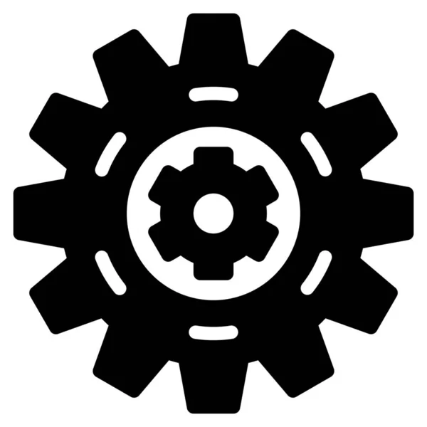 Icône Des Engrenages Configuration Roue Dentée — Image vectorielle