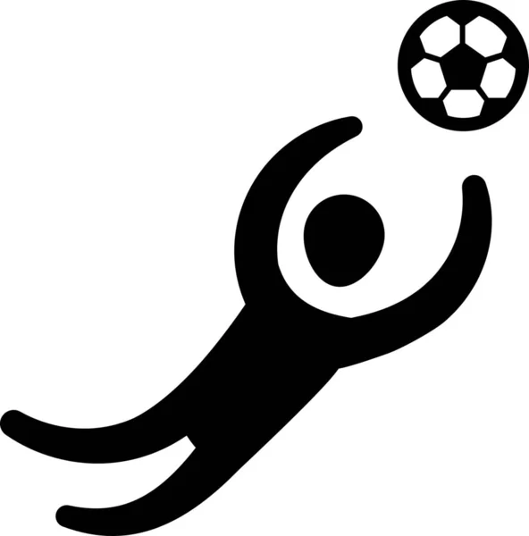 Sporcu Futbolu Gol Simgesi — Stok Vektör