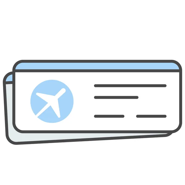 Bordo Vuelo Volar Icono Estilo Contorno Lleno — Vector de stock