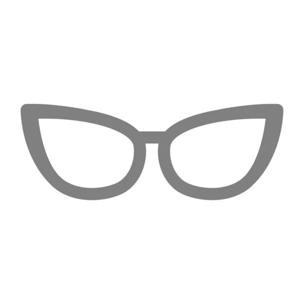 Katt Ögon Glasögon Ikon Kontur Stil — Stock vektor