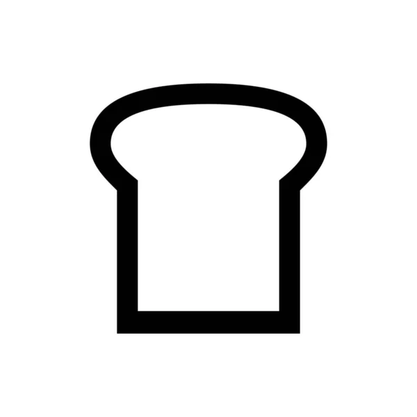 面包早餐食品图标的轮廓风格 — 图库矢量图片