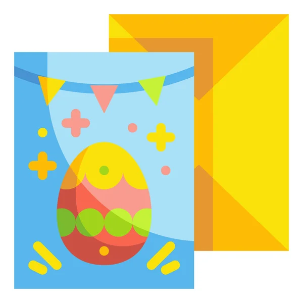 Card Document Letter Icon Easter Category — Stock Vector