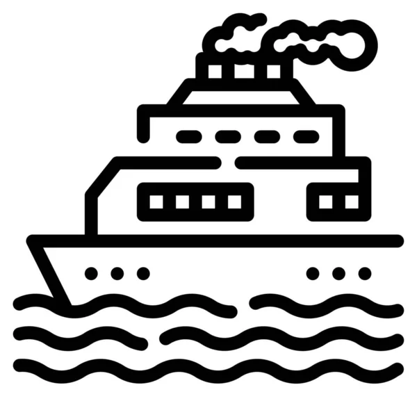 Barco Crucero Icono Del Barco — Archivo Imágenes Vectoriales