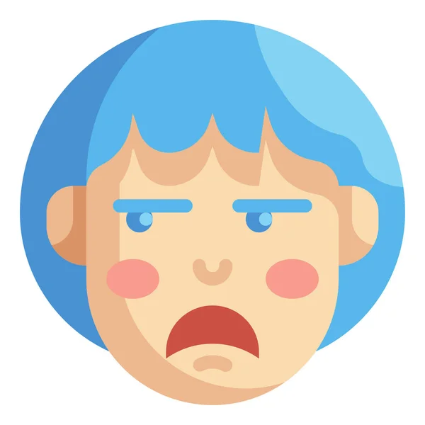 Icona Emoji Annoiato Emozione — Vettoriale Stock