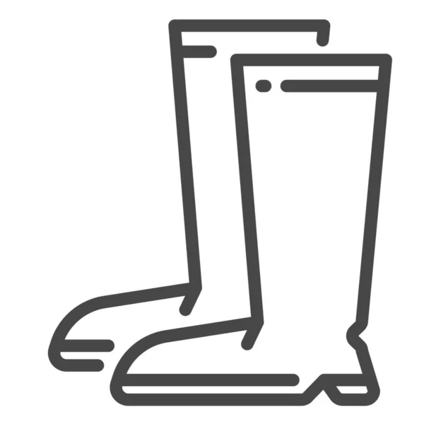 Botas Gaeden Icono Naturaleza Estilo Esquema — Vector de stock