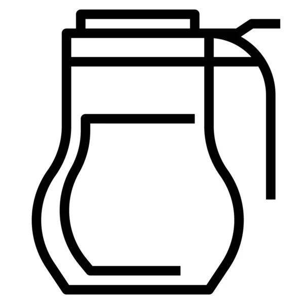 Μπουκάλι Μέλι Εικονίδιο Βάζο Στυλ Περίγραμμα — Διανυσματικό Αρχείο
