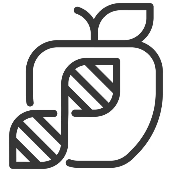 Apple Gmo Genetically Icon — Stock Vector