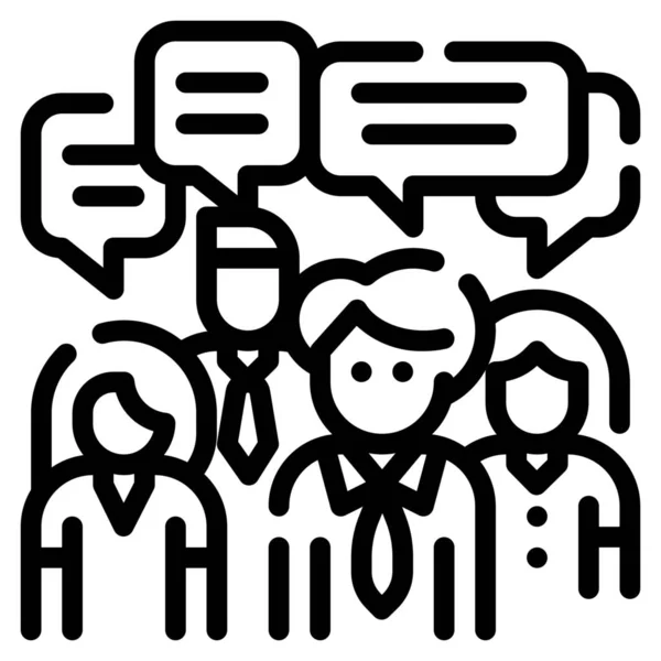 Gente Conversación Hablar Icono — Vector de stock