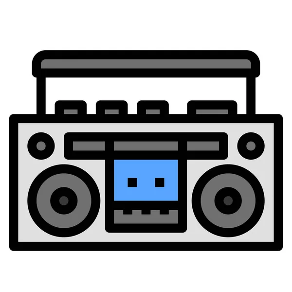 Equipo Música Icono Radio Categoría Recreación Hobbies — Vector de stock