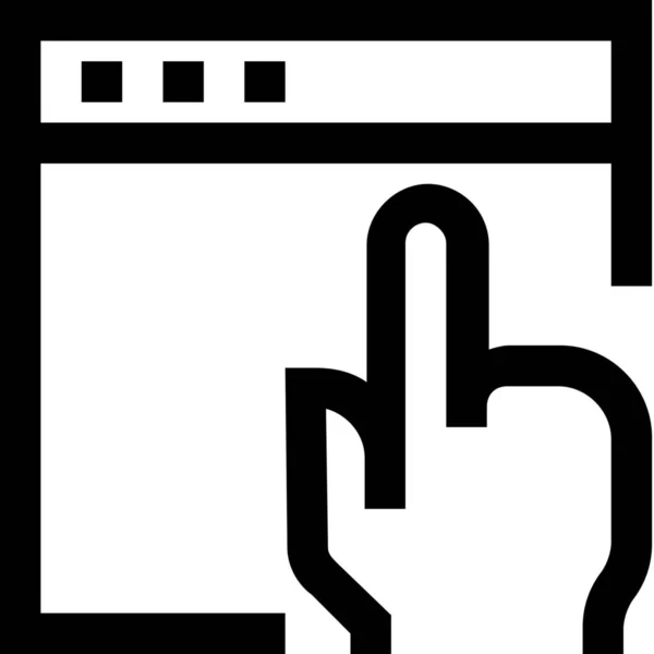 浏览器计算机设计图标的轮廓风格 — 图库矢量图片