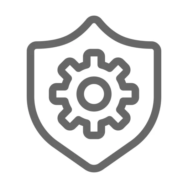 Marketing Zoeken Security Icoon Outline Stijl — Stockvector