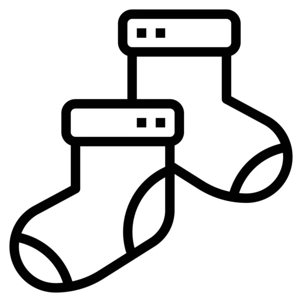 Βρεφικές Κάλτσες Εικονίδιο Στυλ Περίγραμμα — Διανυσματικό Αρχείο