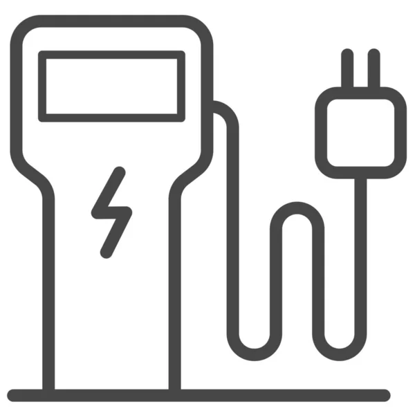 Ladestation Elektroauto Ikone Outline Stil — Stockvektor