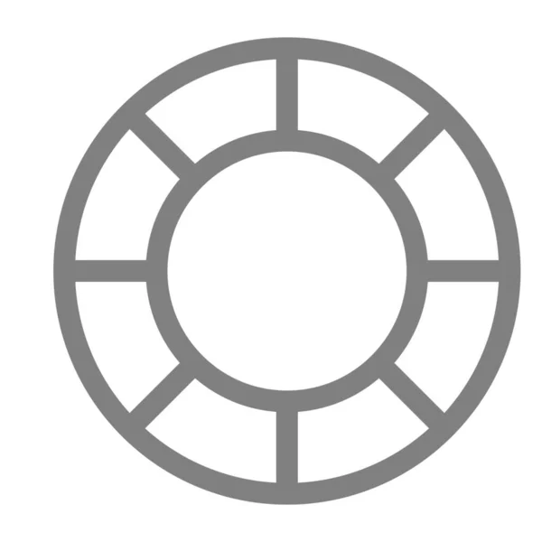 Ikon Diagram Lingkaran Bagan Dalam Gaya Outline - Stok Vektor