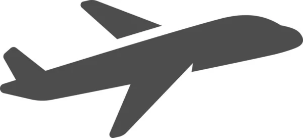 Αεροπλάνο Αεροδρόμιο Πετούν Εικονίδιο Στερεό Στυλ — Διανυσματικό Αρχείο