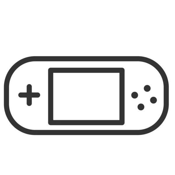 Icono Del Juego Entretenimiento Consola Estilo Esquema — Vector de stock