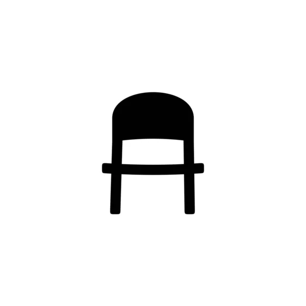椅子家具ソリッドスタイルの固体アイコン — ストックベクタ
