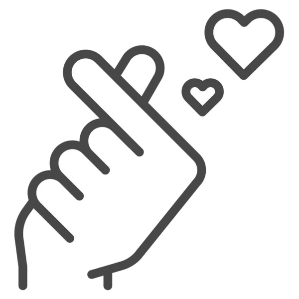 Finger Geste Handsymbol Umrissstil — Stockvektor