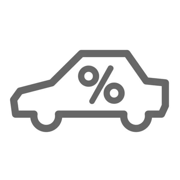 汽车贷款图标 轮廓式 — 图库矢量图片