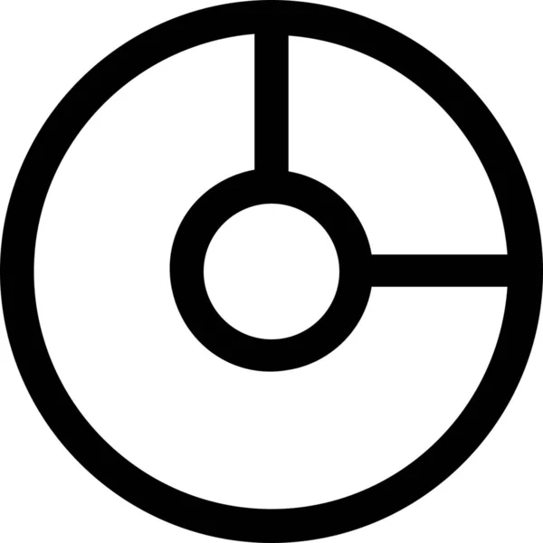 Ikona Wykresu Spadku Wykresu Stylu Konturu — Wektor stockowy