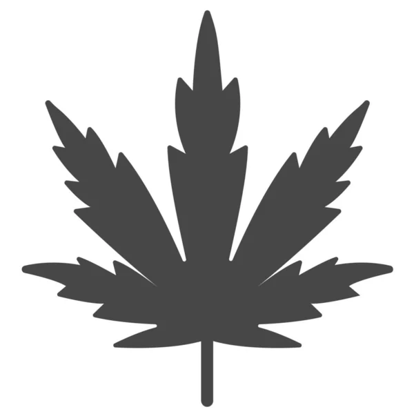 Cannabidiol Cannabis Cbd Symbol Soliden Stil — Stockvektor