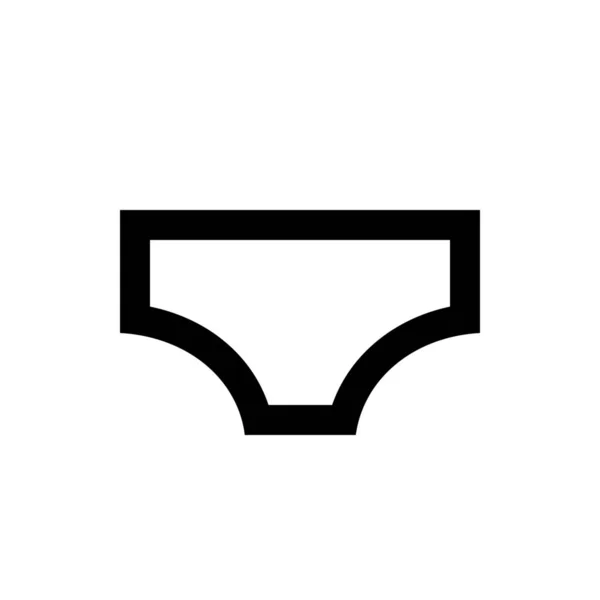 Prendas Vestir Ropa Bragas Icono Estilo Esquema — Vector de stock