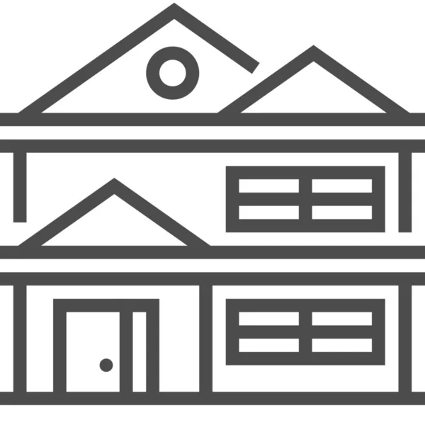 Agent Immobilier Cabinet Icône — Image vectorielle