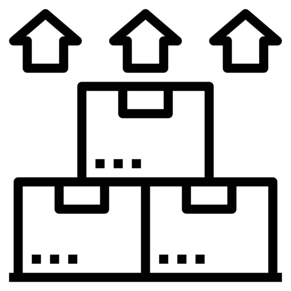 Pictogram Van Douane Exporteur Van Uitvoer Contourstijl — Stockvector