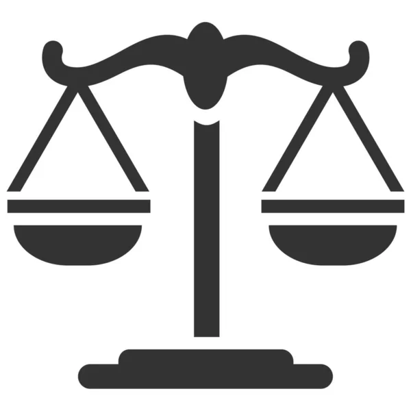 Soudcovská Ikona Soudu Jednolitém Stylu — Stockový vektor