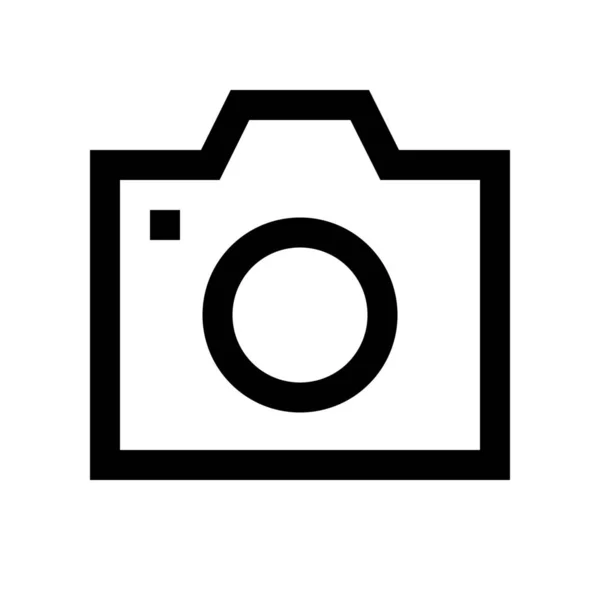 Camera Apparaat Foto Pictogram Omtrek Stijl — Stockvector