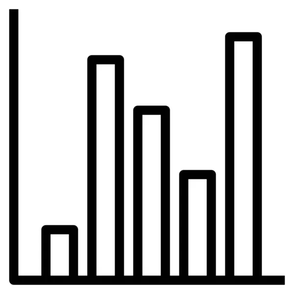 Stapelfördelnings Grafikon Konturstil — Stock vektor