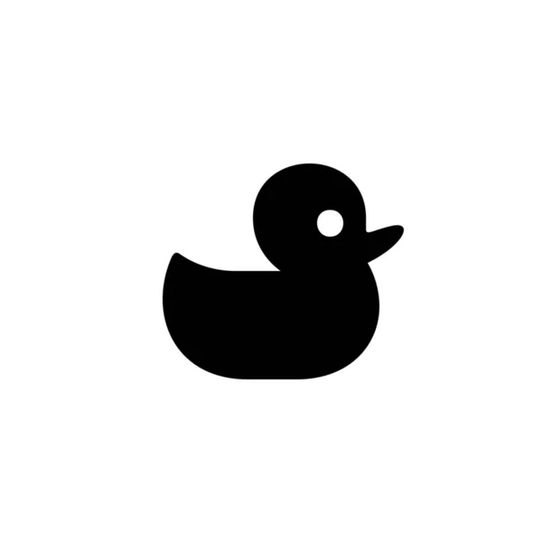 Animal Duck Duckling Icon Solid Style — Stock Vector
