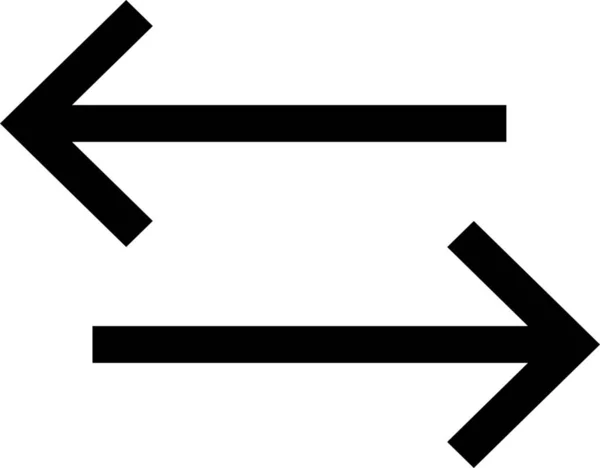 Αριστερό Δεξί Εικονίδιο Περίγραμμα Στυλ Περίγραμμα — Διανυσματικό Αρχείο