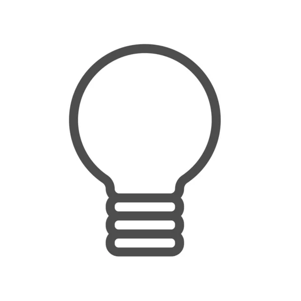 Brainstorm Lampa Energi Ikon Kontur Stil — Stock vektor