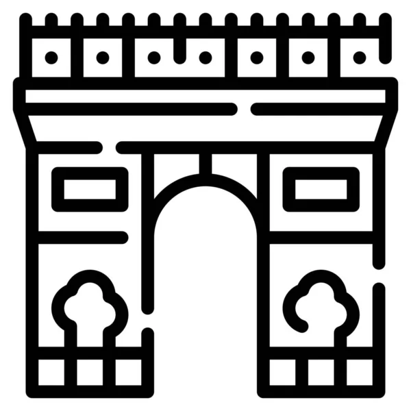 弧弧De Triomphe Europe图标 — 图库矢量图片