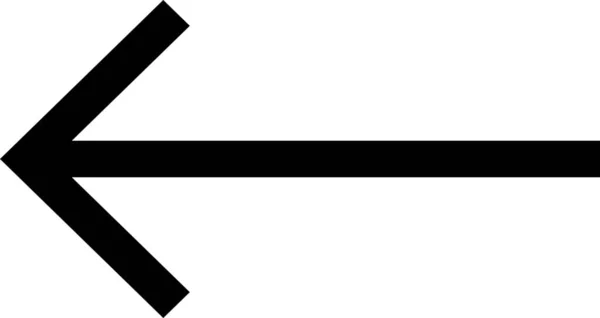 Flecha Izquierda Icono Sólido Estilo Sólido — Archivo Imágenes Vectoriales